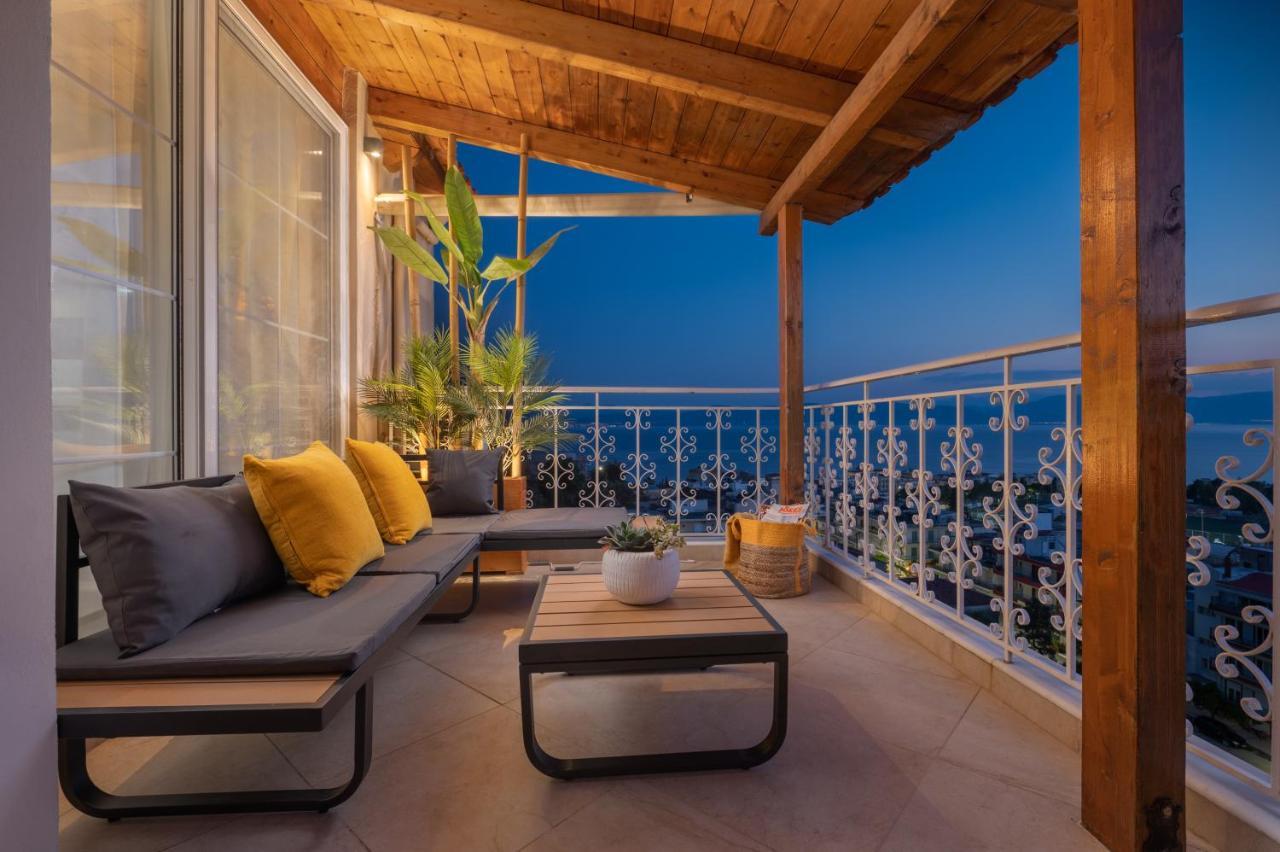 Villa Panoramic View!Penthouse 120Qm Of Sea & Mountain Loutra Edipsou  Esterno foto