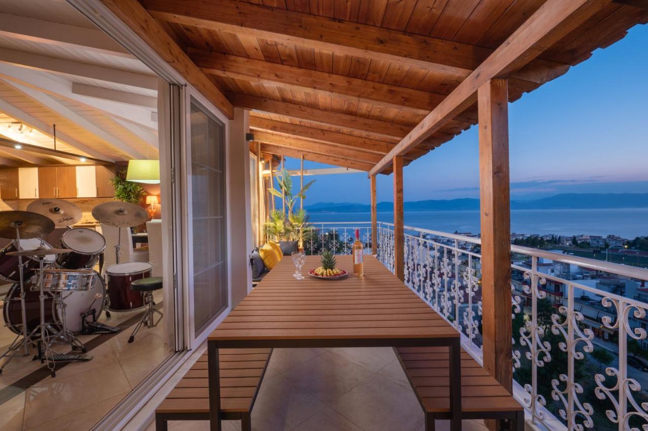 Villa Panoramic View!Penthouse 120Qm Of Sea & Mountain Loutra Edipsou  Esterno foto