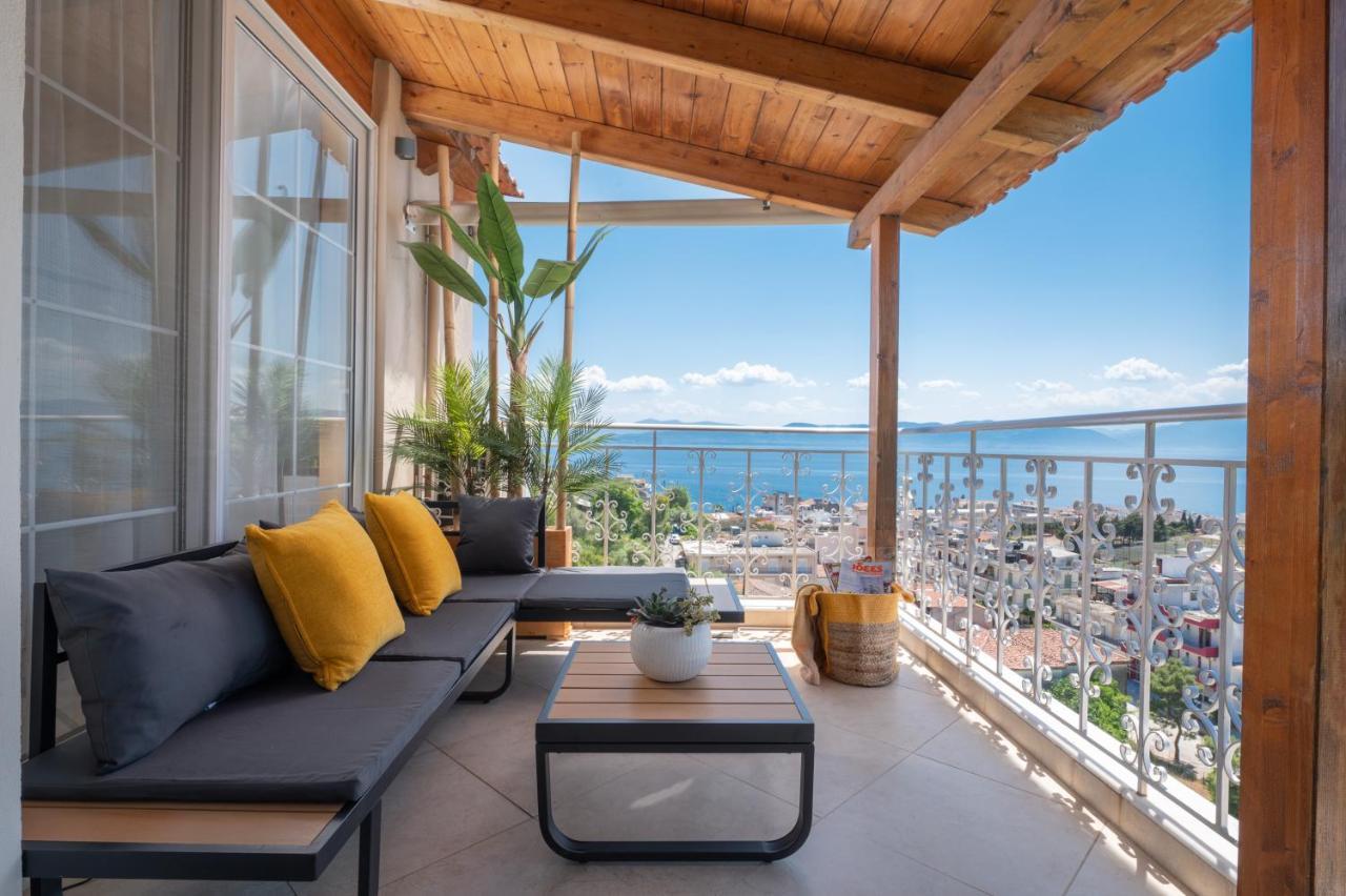 Villa Panoramic View!Penthouse 120Qm Of Sea & Mountain Loutra Edipsou  Esterno foto